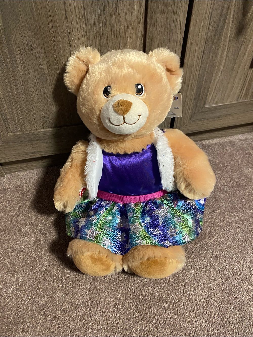 Build-a-Bear in Purple Sequin Dress